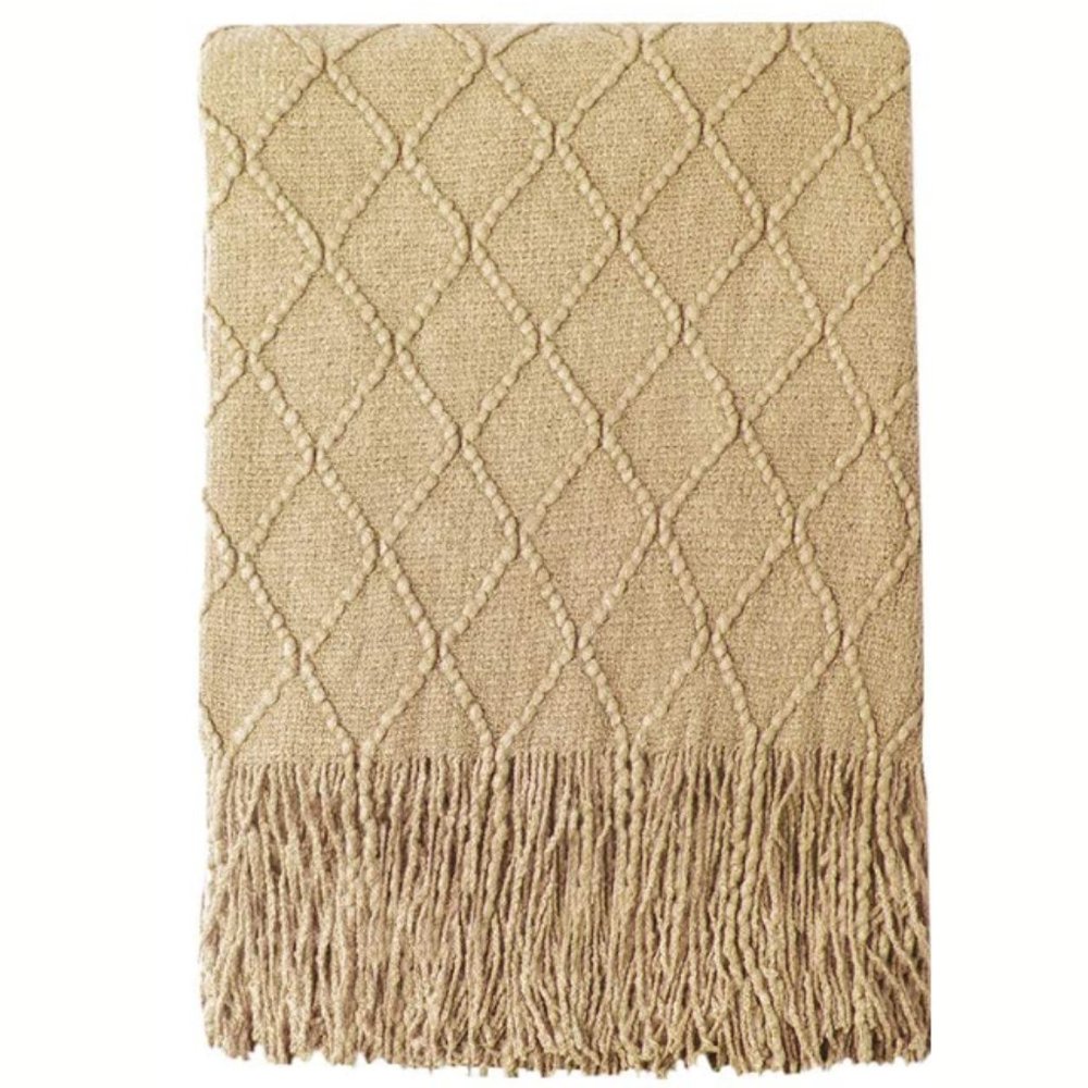 Textured Knit Throw Blanket